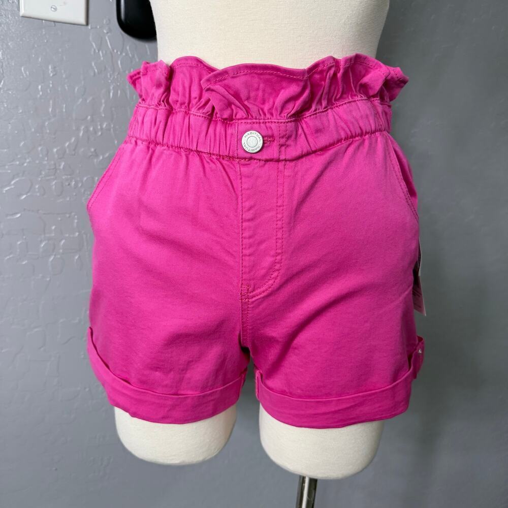 Habitual Girls 7-16 Paperbag Waist Shorts, Pink, 12